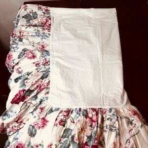 Ralph Lauren Home Bedskirt Dust Ruffle Queen Cotton Floral RN 60873 Bedding Pink